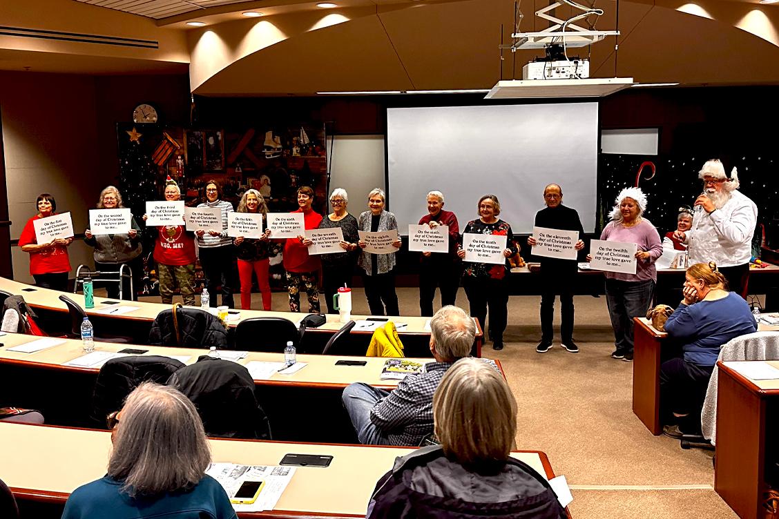 Santa visiting MORE classroom
